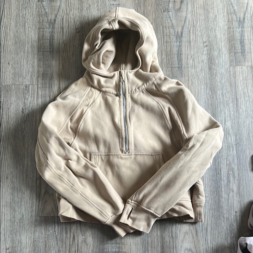 Womens Beige Hoodie Sweater